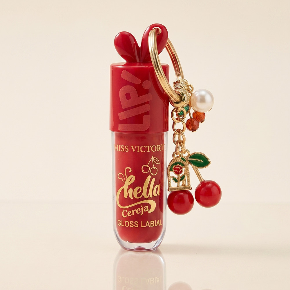 Gloss Labial com Chaveiro Fofo Lip Oil Brilho Hidratante Variados Com Cheiro Adulto Infantil