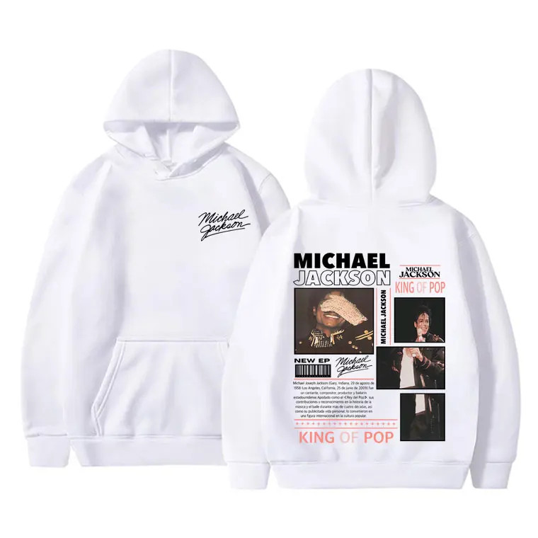 Moletom Canguru Blusa De Frio Michael Jackson King Of Pop Graphic World Unissex - Darknezz — imagem 2 de 2