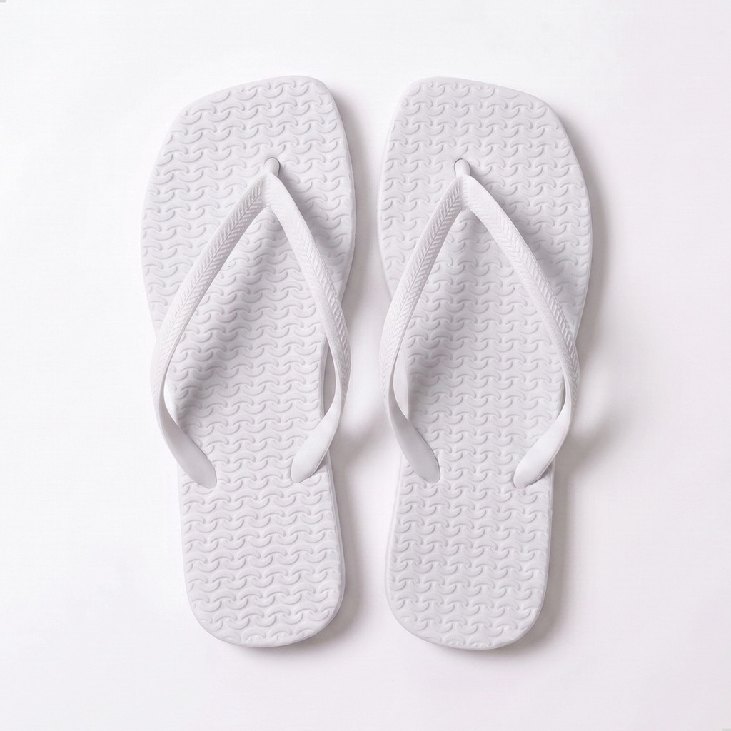Chinelo Feminino Branco Casual Bico Quadrado Praia Piscina Verão Leve Confortável antiderrapante