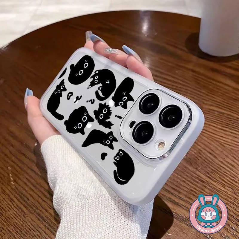 Capa De Telefone De Gato Preto Fofo Para Samsung Galaxy A12 A11 A10 A10S A07 A06 A05S A05 A04 A03 Core A04S A04E A03S A0