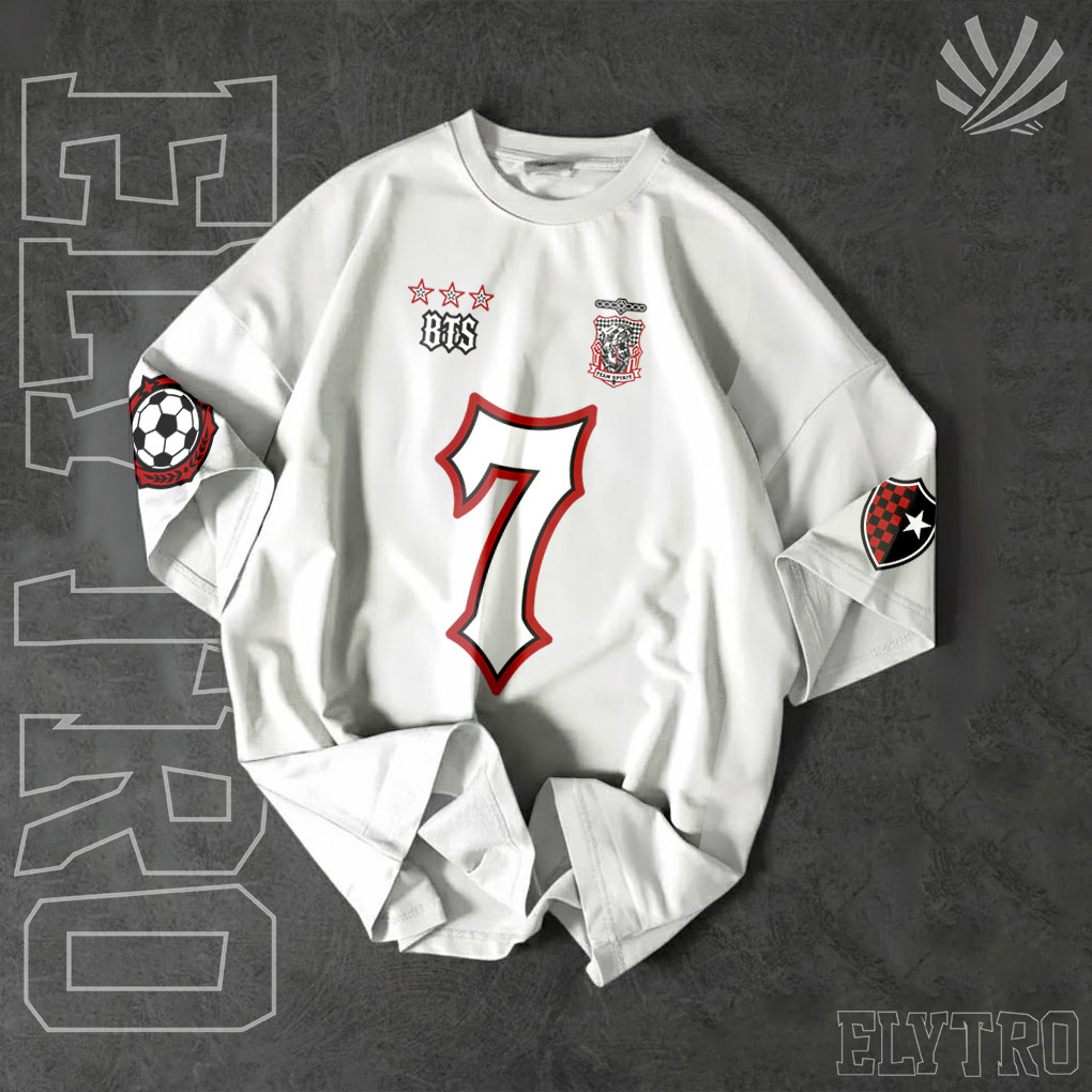 Camiseta Oversized BTS Team Spirit Streetwear Harajuku Aesthetic Camisa