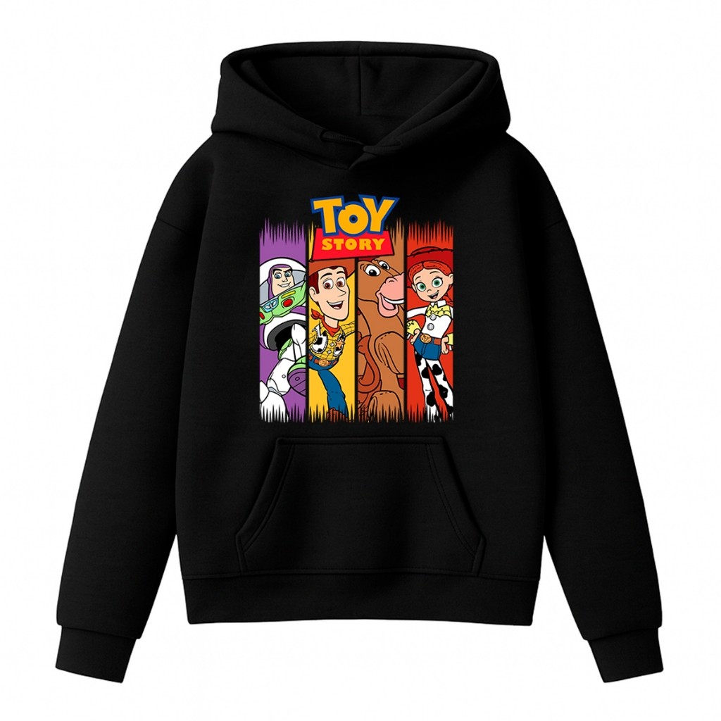 Moletom Canguru Flanelado Frio Moletom Infantil Personagens Buzz Lightyear Woody Desenho Filme Algodão Unissex