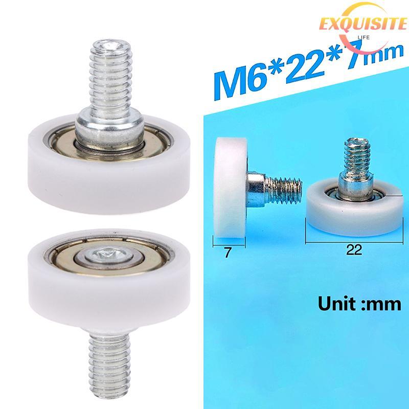 [EL-t] 1 Peça M6 * 22 * 7 Rosca Externa Arco De Plástico Esférico Convexo Roda Parafuso Rolamento Rolo Gaveta Acessórios