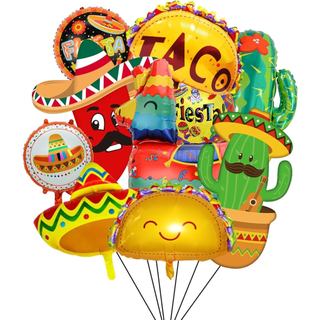 Decorações de Festa Mexicana para Decorações de Festa, 10 Balões de Folha Mexicana, Balões de Festa Mexicana, Balões com