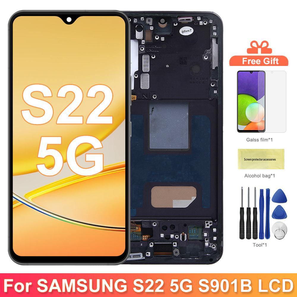 Conjunto De Tela TFT S22 5G Para Samsung Galaxy S22 S901B S901B/DS Display Lcd D