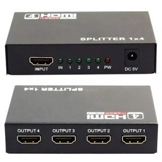 Divisor Hdmi Espelhamento Hd 1080p 4 Saída 1 Entrada 1x4