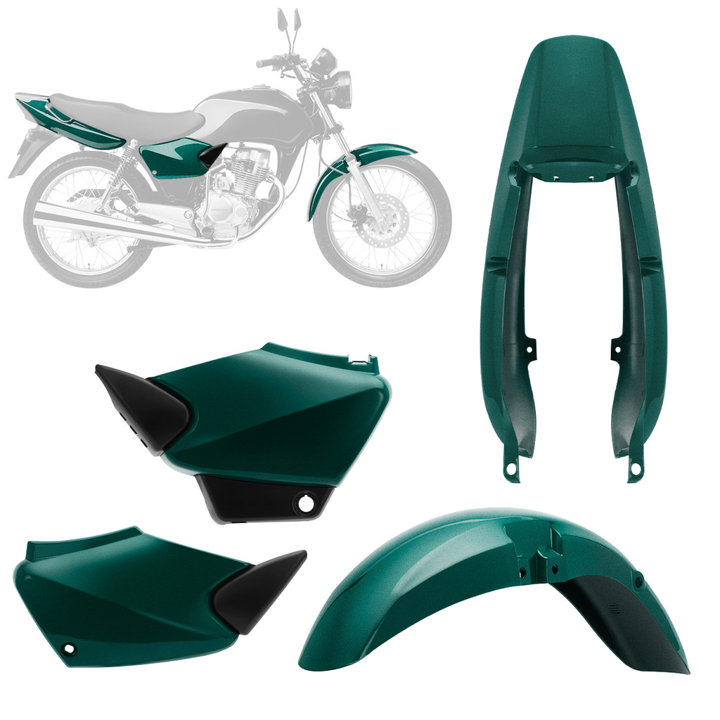 Kit Carenagem 3 Peças Pro Tork Moto compatível Titan 125 2000 a 2004 /Fan 125 2005 a 2008