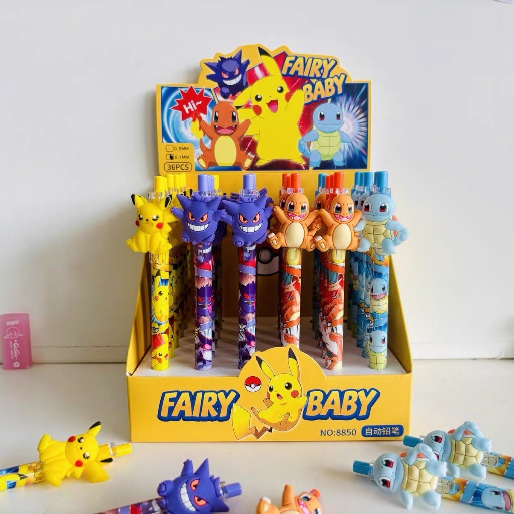 Lapiseira Estilo Pikachu 0,7mm com Grafite Material Escolar
