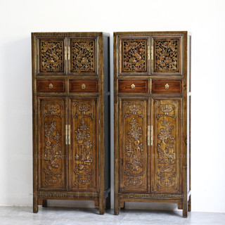 Retro nostálgico móveis antigos armário de madeira maciça estilo chinês antigo clássico antigo estante simples decoração