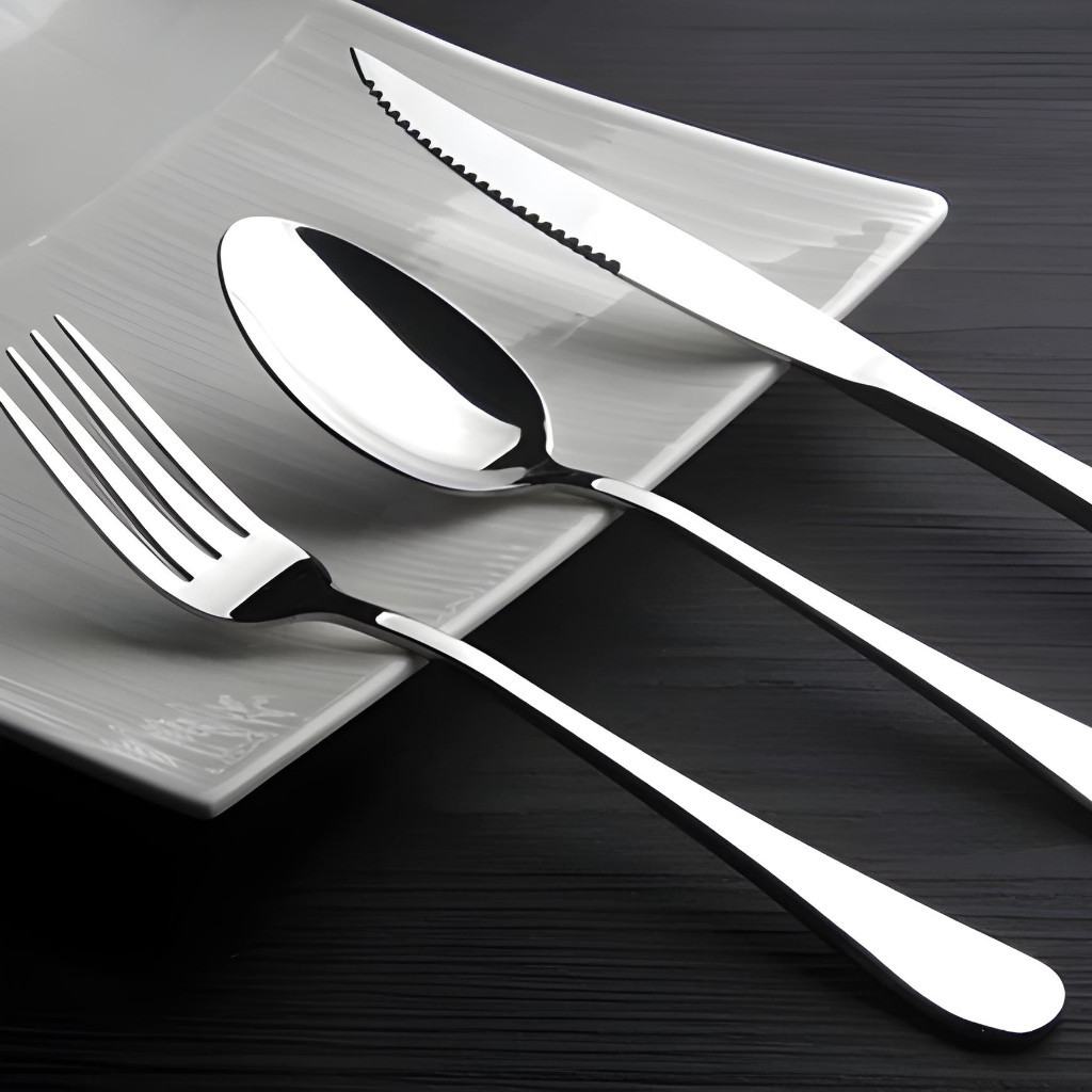 Conjunto de Talheres Premium 36 peças Aço Inox 12 Facas 12 Garfos e 12 Colheres de Mesa Para Cozinha
