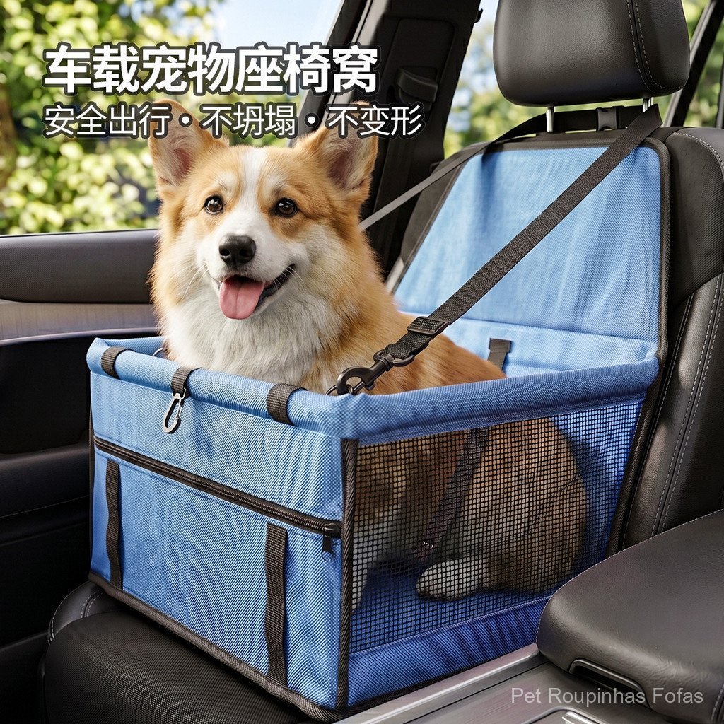 Tapete de Carro para Animais de Estimação em Malha Respirável, Bolsa Suspensa para Animais de Estimação, Tapete Impermeá