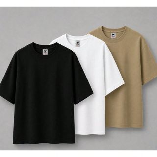 Kit Conjunto 3 Camisetas Oversized Suedine Y2K Streetwear Camisa Premium Moda Over Casual