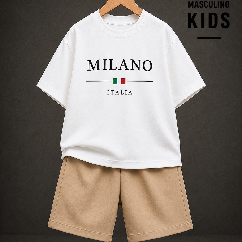 Conjunto infantil premium Masculino Conjunto Menino Kit Conjunto Masculino infantil Bermuda Camisa