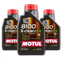 Kit 3 Litros Óleo para Motor Motul 8100 X-clean EFE 5W30 Sintético Novo Original Gasolina Diesel Suzuki Toyota Honda