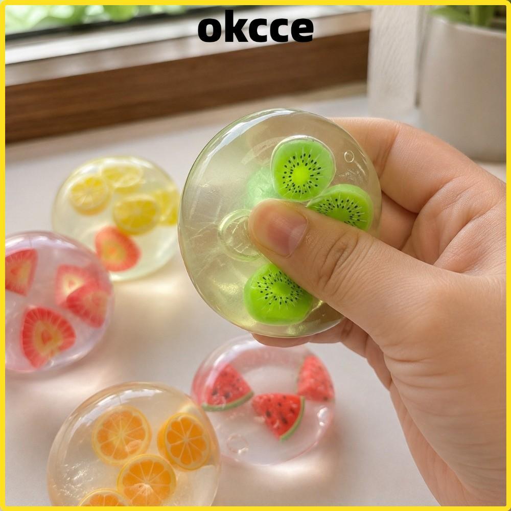 OKCCE Anti-Stress Squeeze , Brinquedos Transparentes Para Alívio Do Estresse , Bolas De Brinquedo Fidget De Resiliência