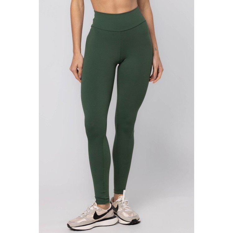 Legging Cós Alto em Poliamida Puresense Verde Emerald