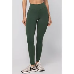 Legging Cós Alto em Poliamida Puresense Verde Emerald