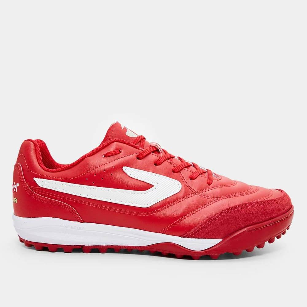 Imagem Chuteira Topper Society Maestro Club VI Vermelho Oficial + NF