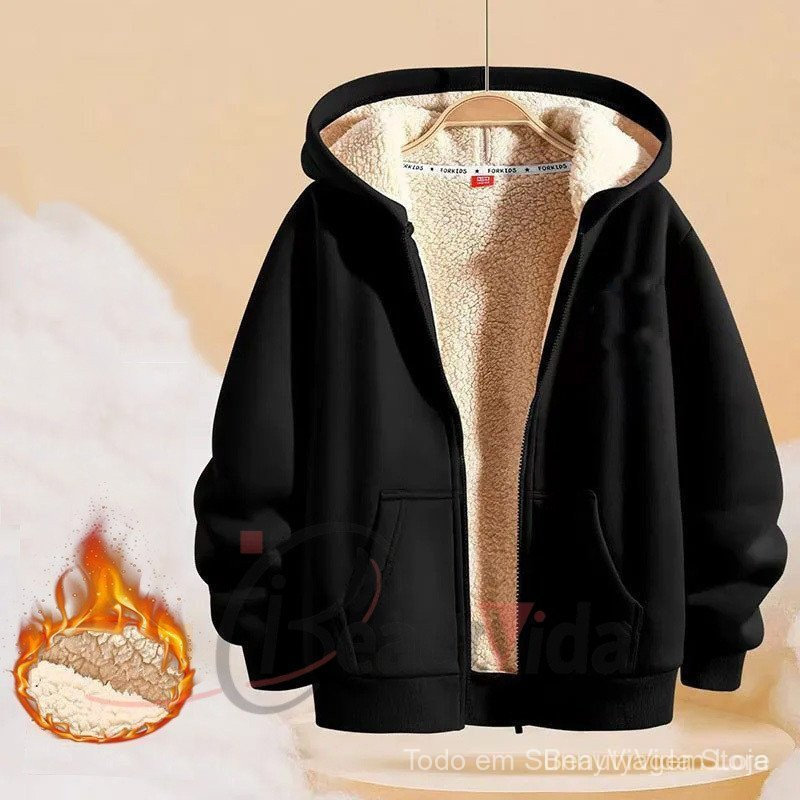 Novos Meninos Meninas Jaquetas Crianças Acolchoado Engrossado Casacos De Lã De Cordeiro Inverno Quente Com Capuz Hoodies