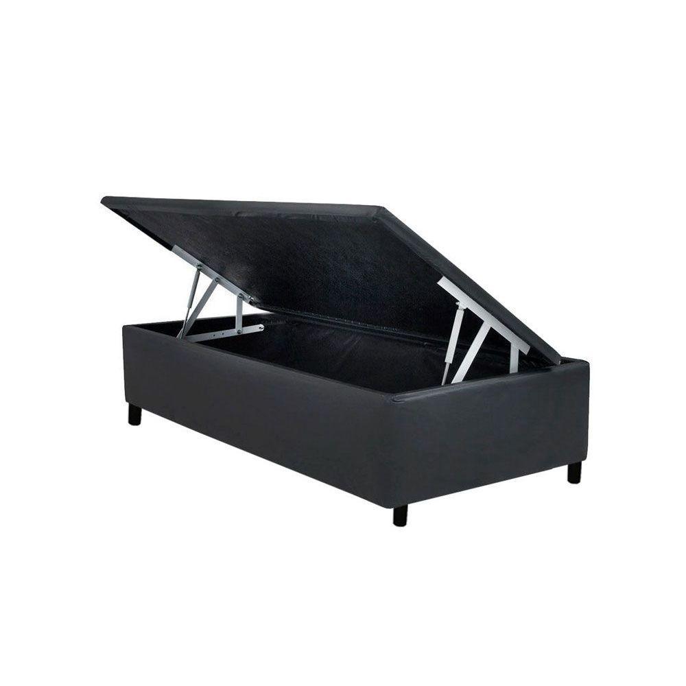 Cama Box Baú Solteiro Universal Courano Gray (88x188x35) - Costa Rica