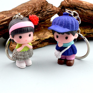 Chaveiro exclusivo tridimensional casal boneca chaveiro masculino feminino requintado chaveiro carro mochila pingente pr