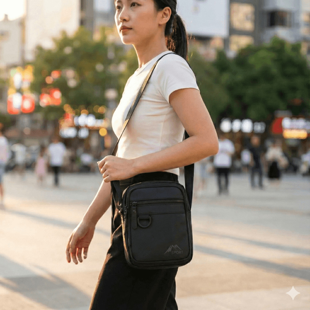 Bolsa Unissex Stella Luna Shoulder Bag Média Preto