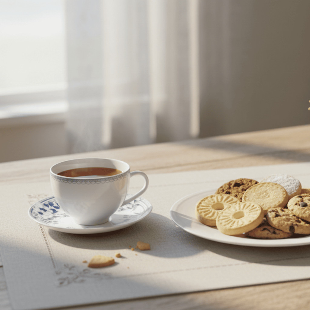 Xicara De Chá Café Com Pires 250ml Azzura Porcelana Tramontina — imagem 2 de 2