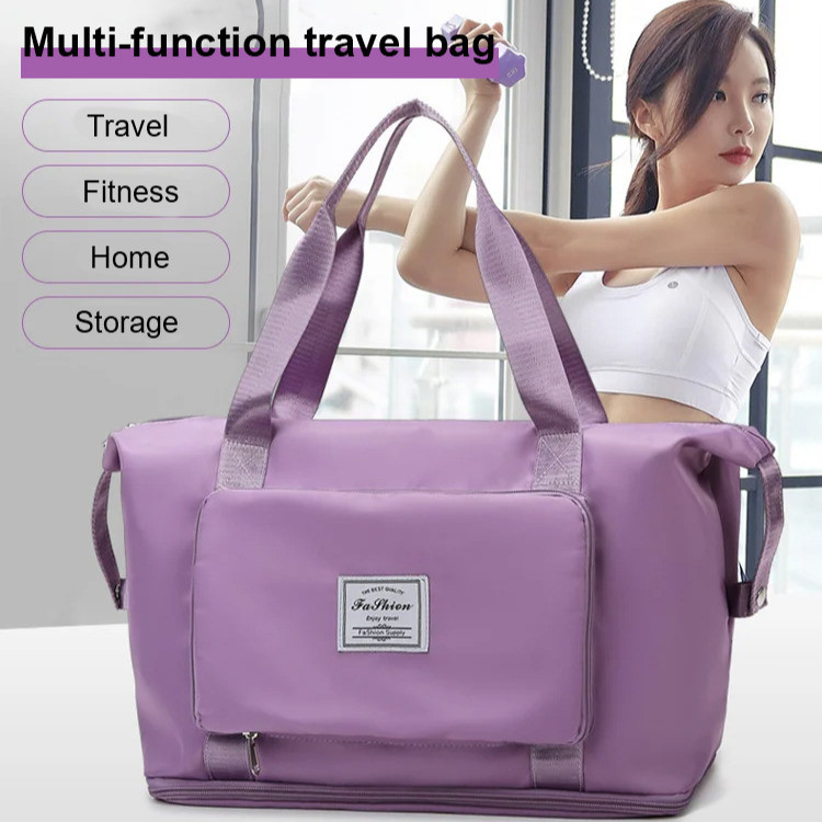 [Dobrável e Leve] Mala de Viagem Compacta com Alça de Ombro Removível e Design Dobrável/Bolsa Esportiva/Bolsa para Acade