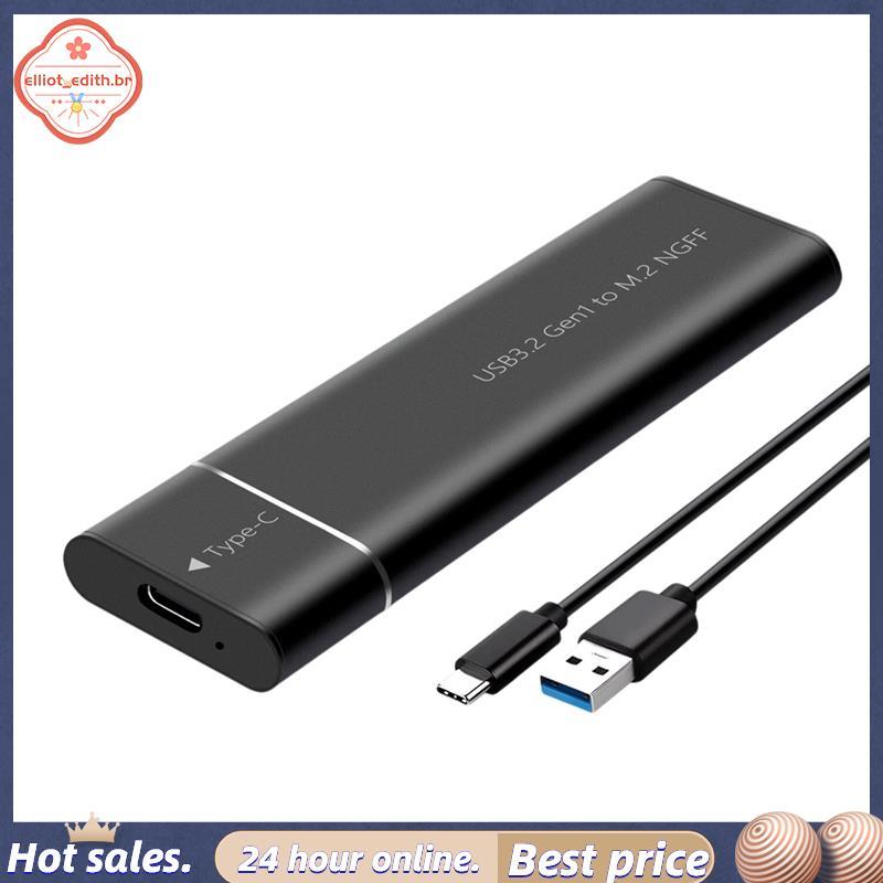 M2 SSD Gabinete SATA NGFF Protocolo M . 2 Caixa De Disco Rígido Móvel De Estado Sólido Para USB3.2 Gen1 Tipo-C 5Gbps Cas