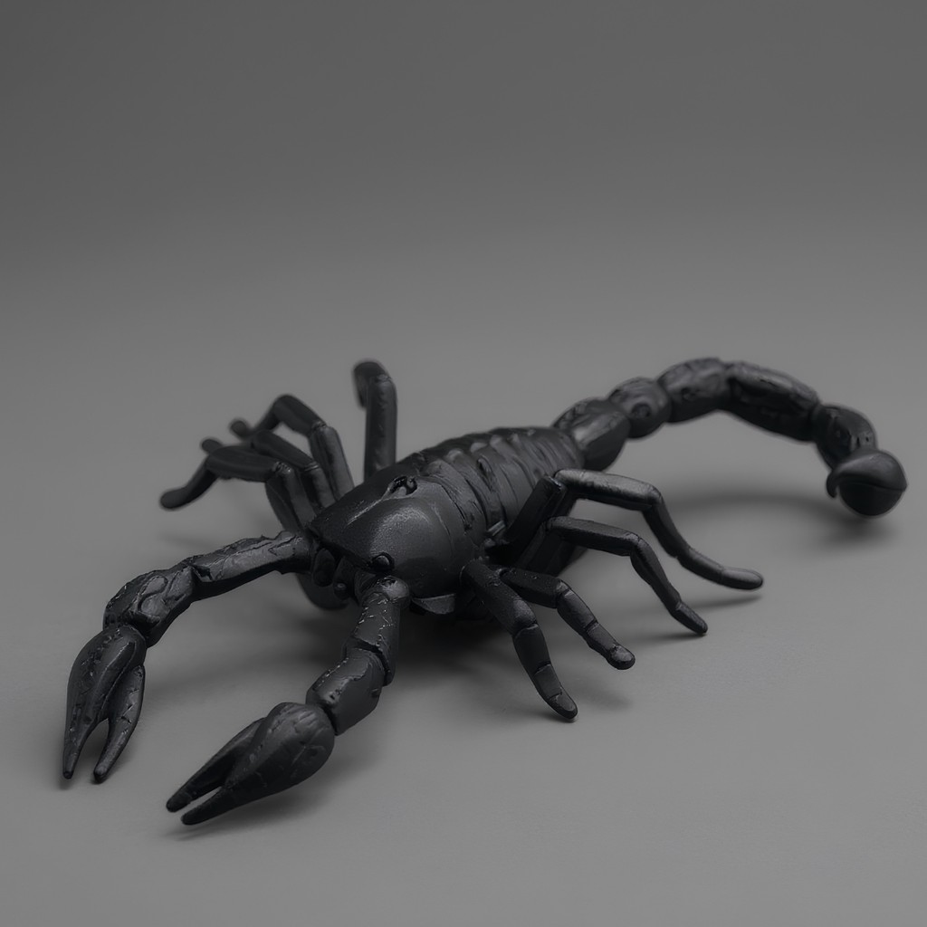 Decoração de Halloween - Escorpião Grande - Preto - 17,5x10x2cm - 1 unidade