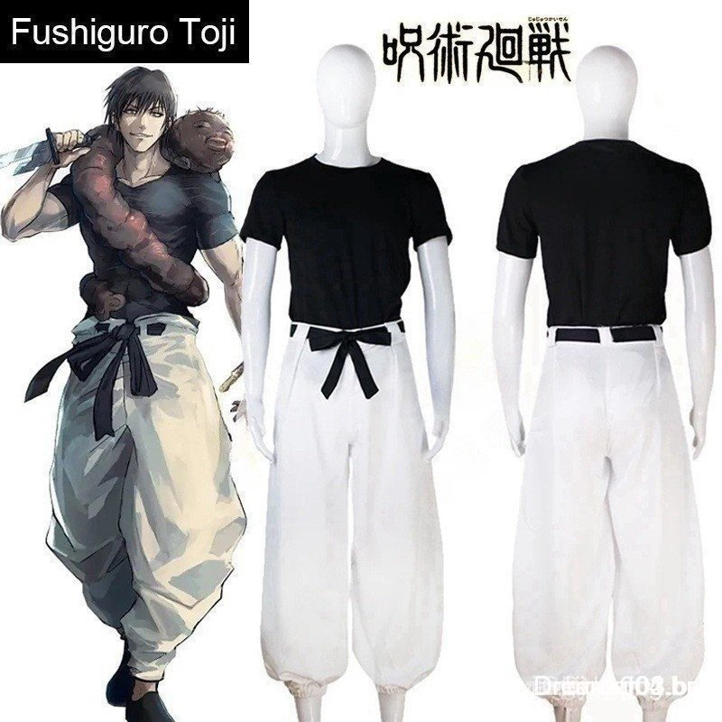 Peruca de Cosplay do Personagem Toji Fushiguro da Série Anime Jujutsu Kaisen, Peruca de Assassino, Uniforme para Mulhere