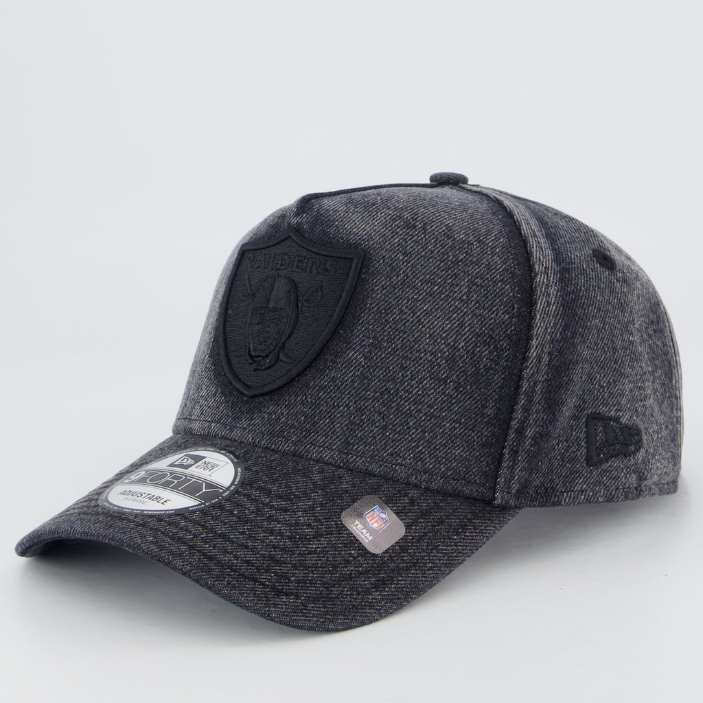 Boné New Era NFL Las Vegas Raiders Denim 940AF Mescla Preto