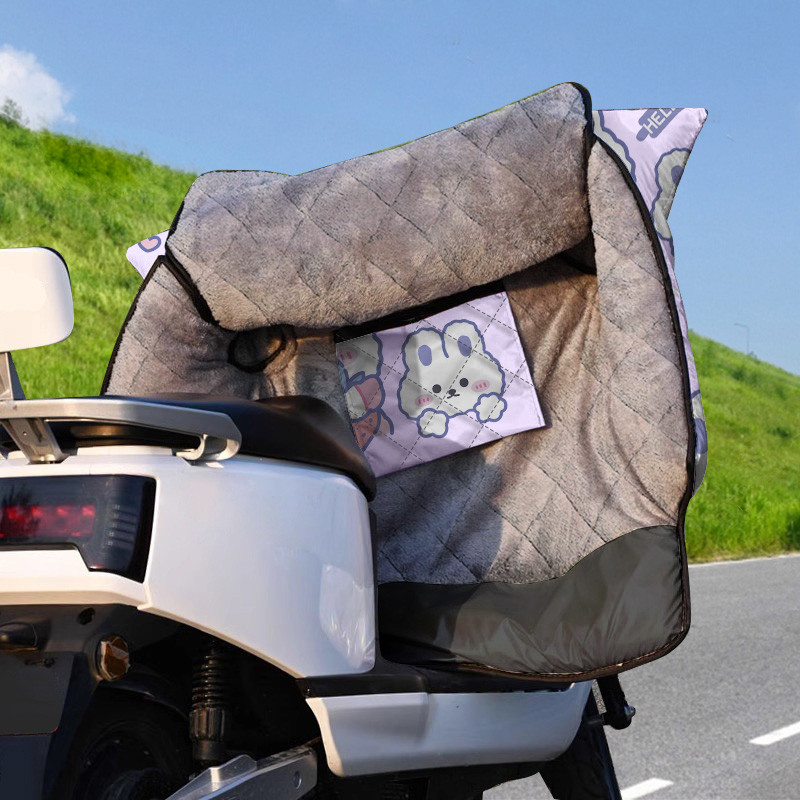 Colcha de para-brisa de veículo elétrico inverno mais veludo engrossado quente pequena bateria pára-brisa de carro à pro