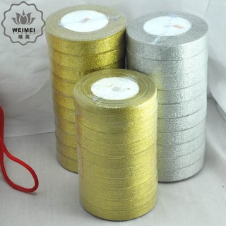 Fita de casamento Glitter prata cebola fita caixa de bolo fita de renda fita de presente fita de embalagem 10 rolos/tubo