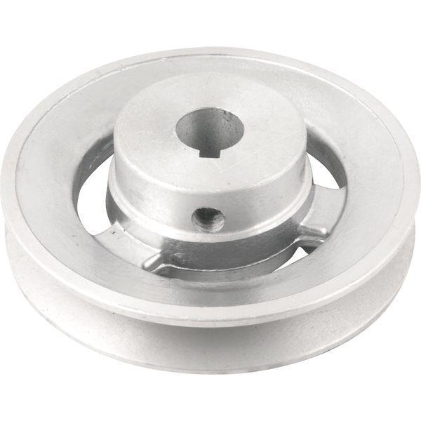 Polia Alumínio 1 Canal Perfil A 100mm com Furo 5/8" - Vonder