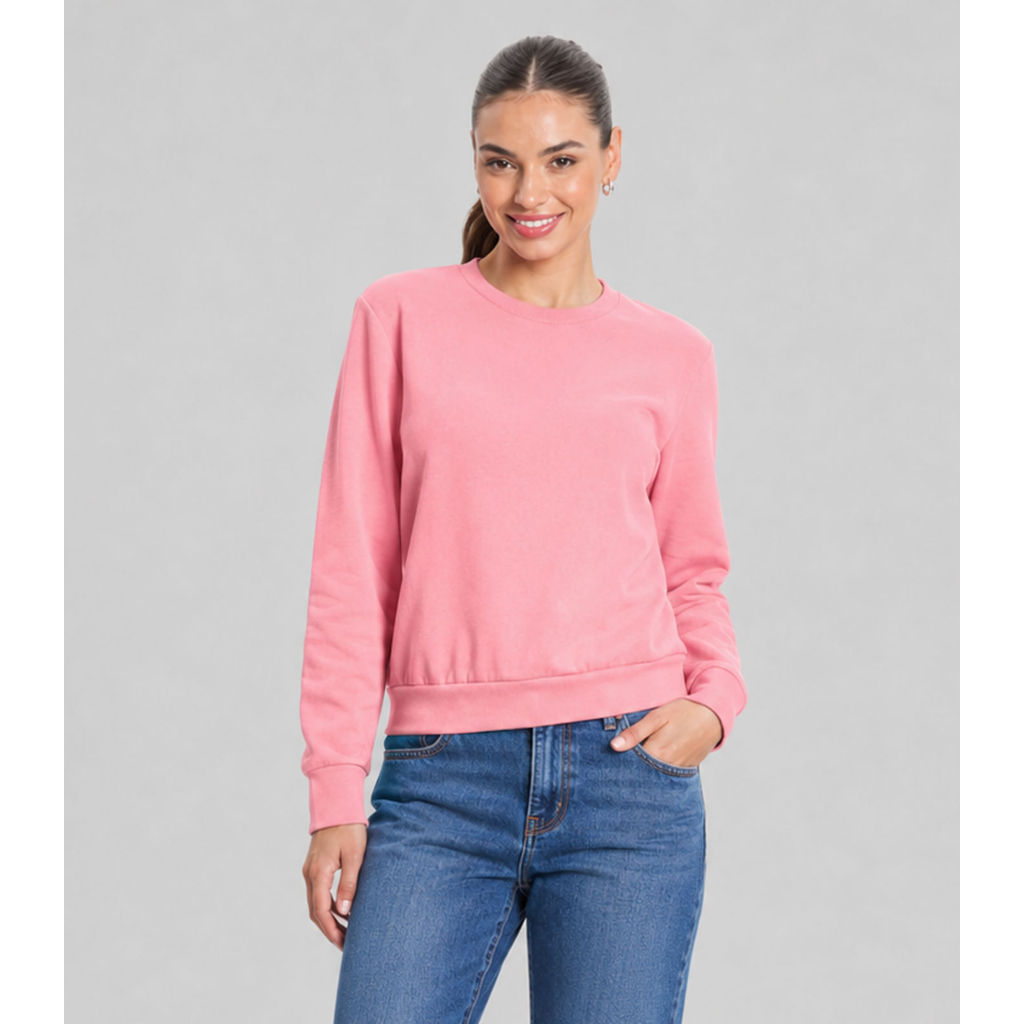 Blusão Feminino Básico Moletom Peluciado Rovitex Rosa