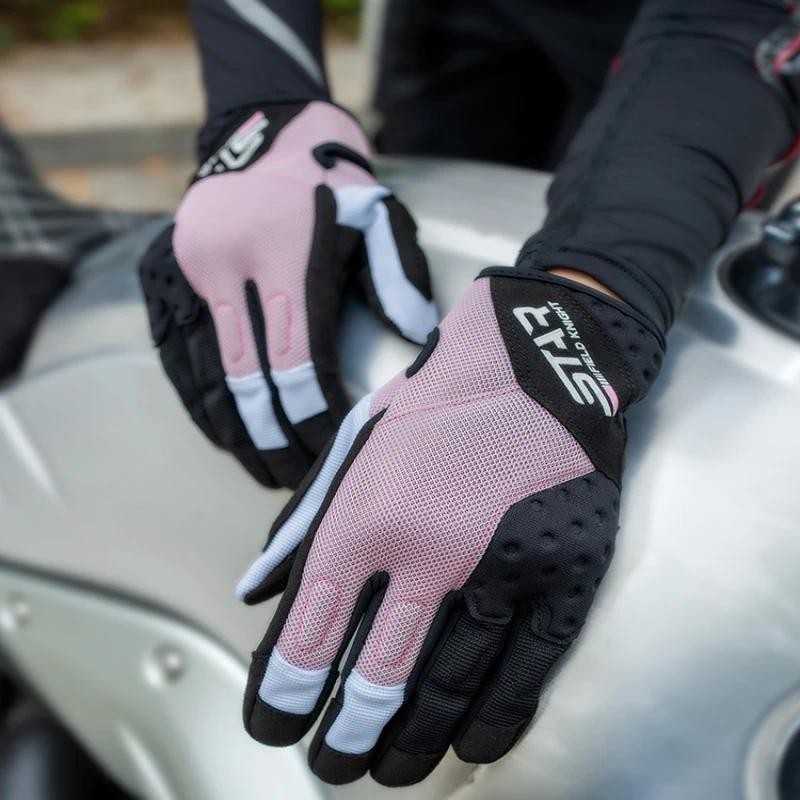 SFK Luvas Femininas Para Andar De Motocicleta , Antiderrapantes , Resistentes Ao Desgaste , Dedos Inteiros , Macias , Re
