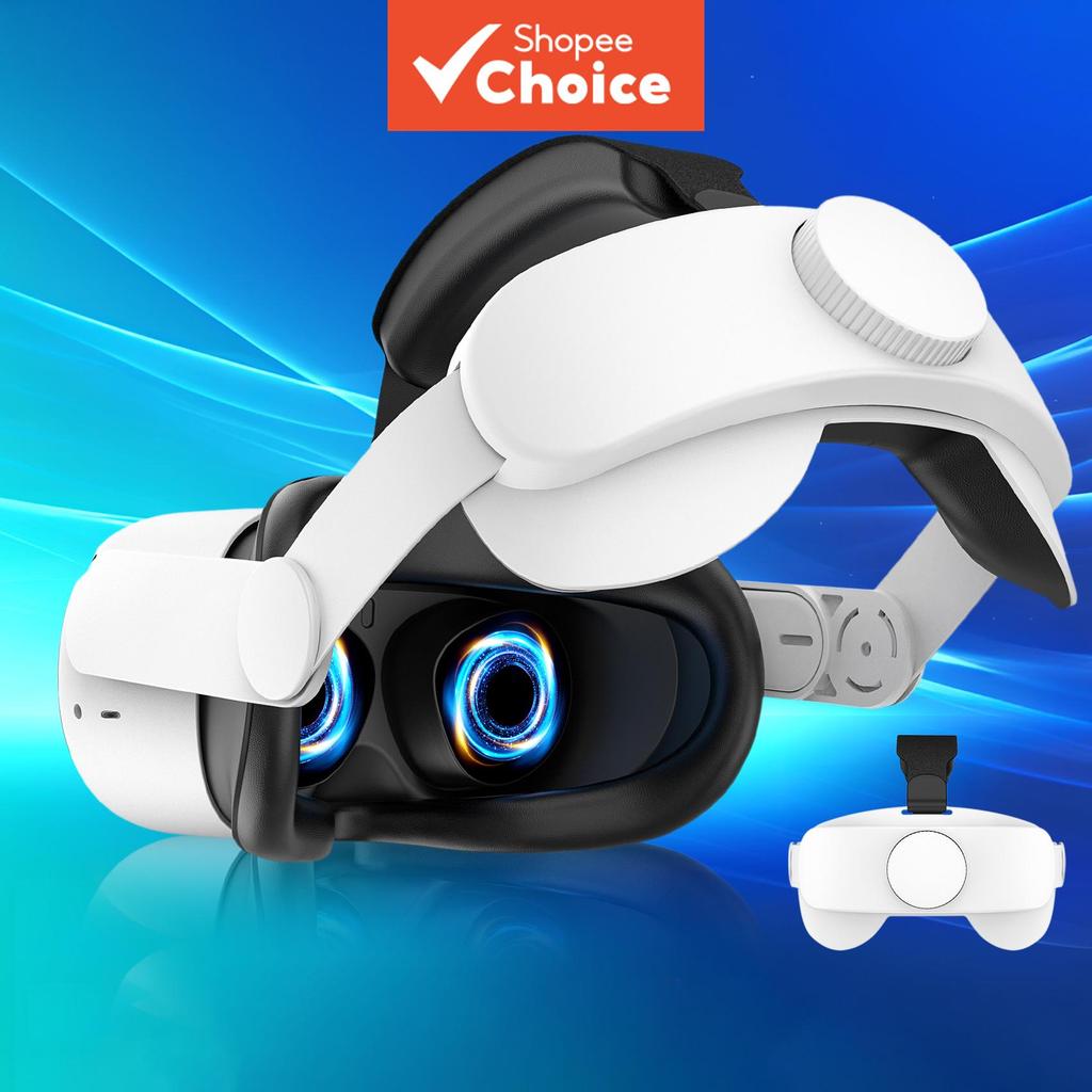  Faixa de cabeça compatível com Oculus Quest 2, acessórios Meta Quest 2 com alça Elite ajustável, aprimorando o