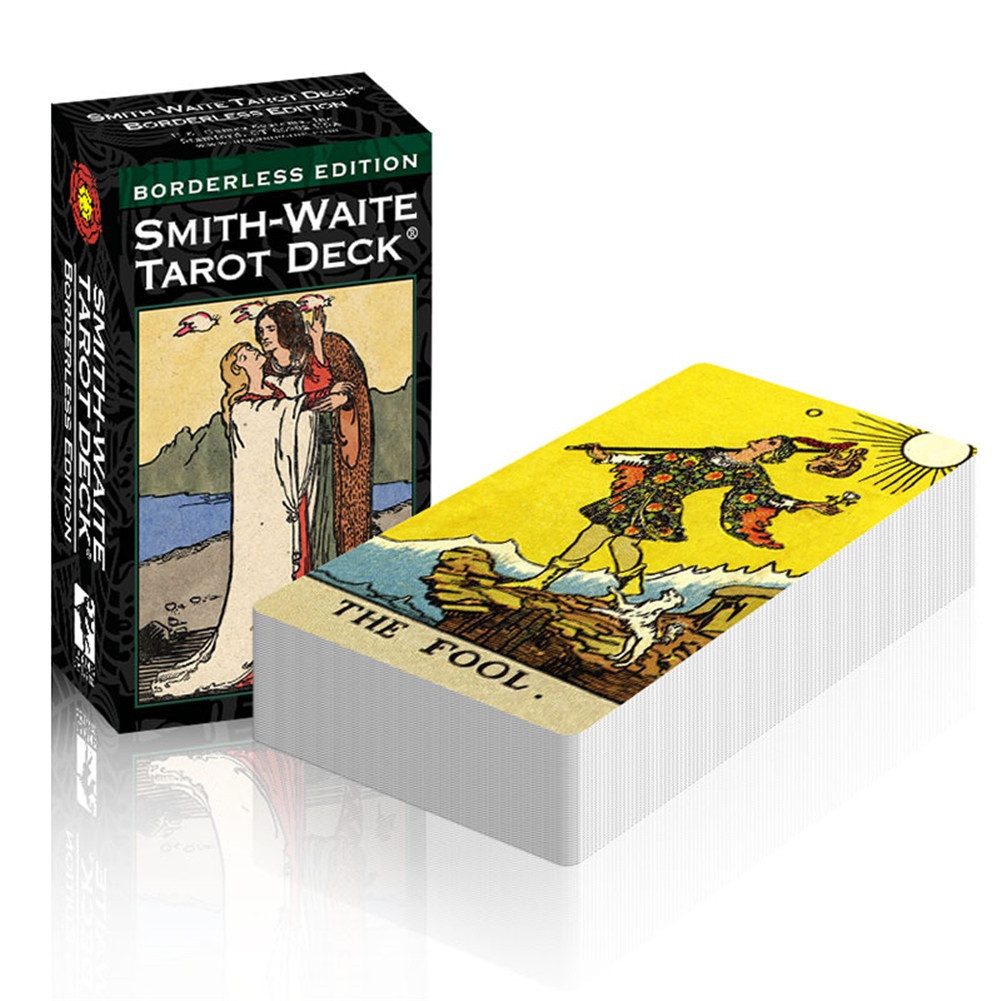 Cartas de Tarot Sem Borda/Jogo Portátil 4P/Inglês/Adequado para Jogos de Tabuleiro 44C8 ERL4