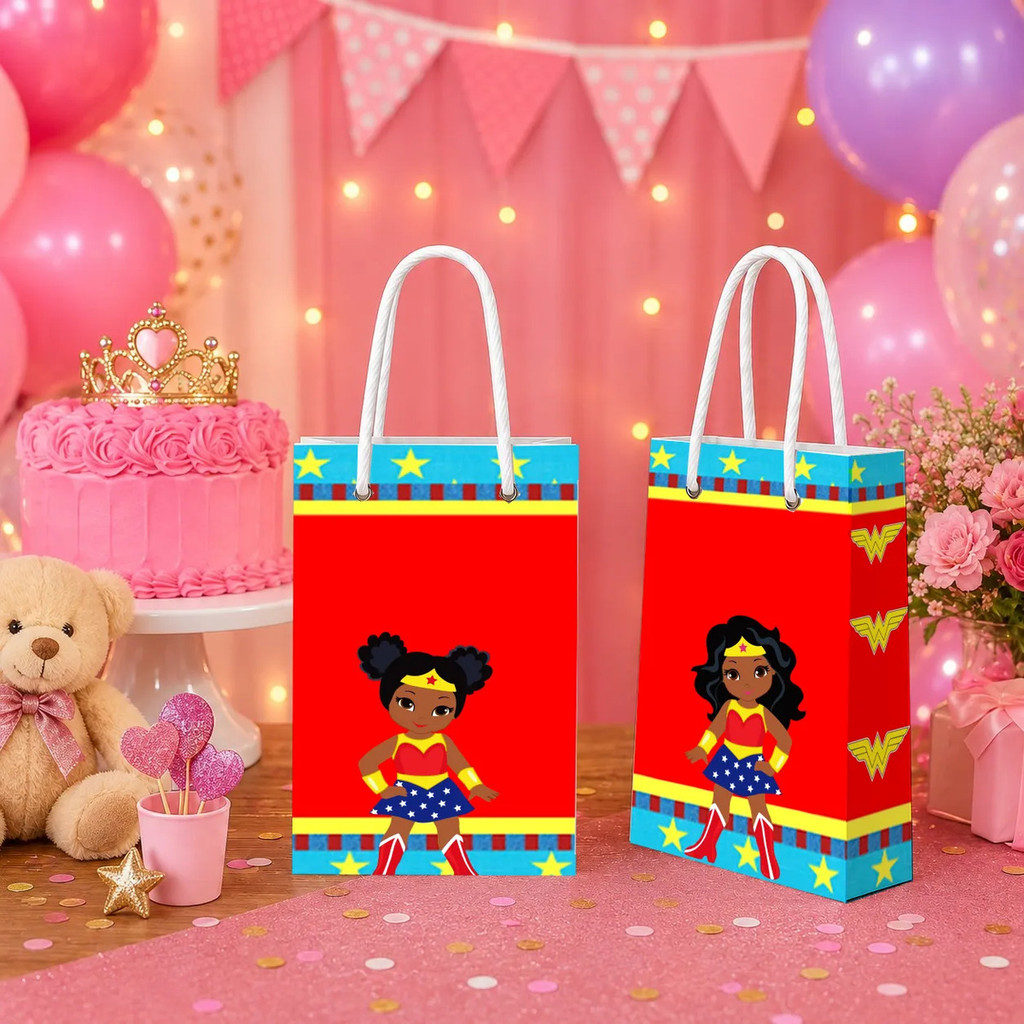 Kit Sacolinhas Surpresa Mulher Maravilha 1a Personalizadas