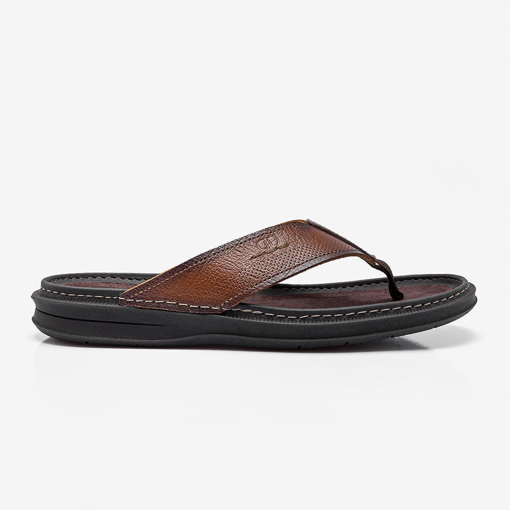 Chinelo de Couro Lazy Conhaque