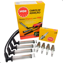 Kit Cabos Velas Astra Vectra 2.0 8v 140cv 2009 2010 2011 Ngk