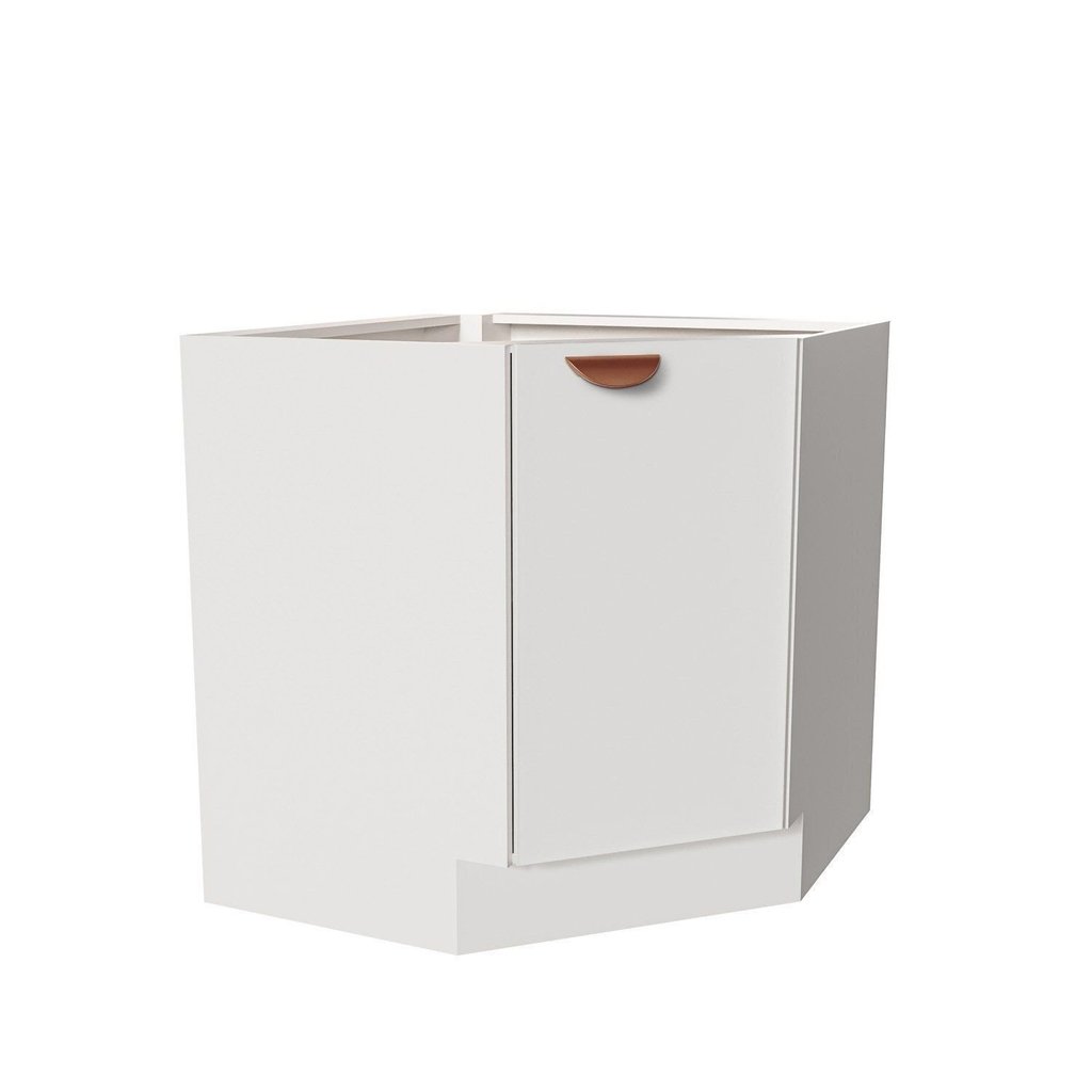 Balcão de Canto Oblíquo Planejado sem Tampo Arizona CabeCasa MadeiraOriginals Branco/Cobre Não