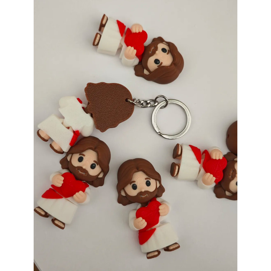 Chaveiro Jesus Articulado Kit 10/50 Unidades Festas Temáticas Lembrancinha