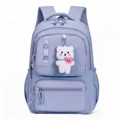 Mochila Bolsa Feminina Musculino Com Chaveiro de Faculdade Impermeável Nylon Grande
