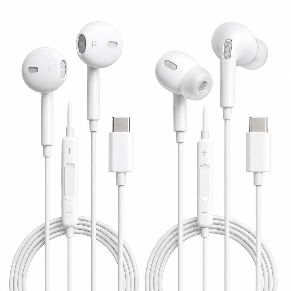 Fone de Ouvido Tipo C USB-C com Fio Microfone para iPhone 15 16 Samsung Galaxy S20 S21 S22 S23 S24 S25