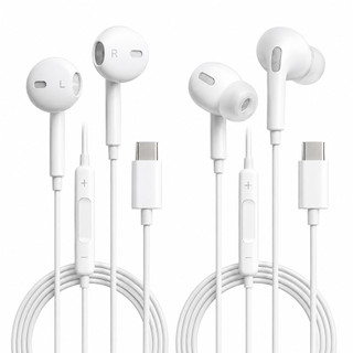 Fone de Ouvido Tipo C USB-C com Fio Microfone para iPhone 15 16 Samsung Galaxy S20 S21 S22 S23 S24 S25