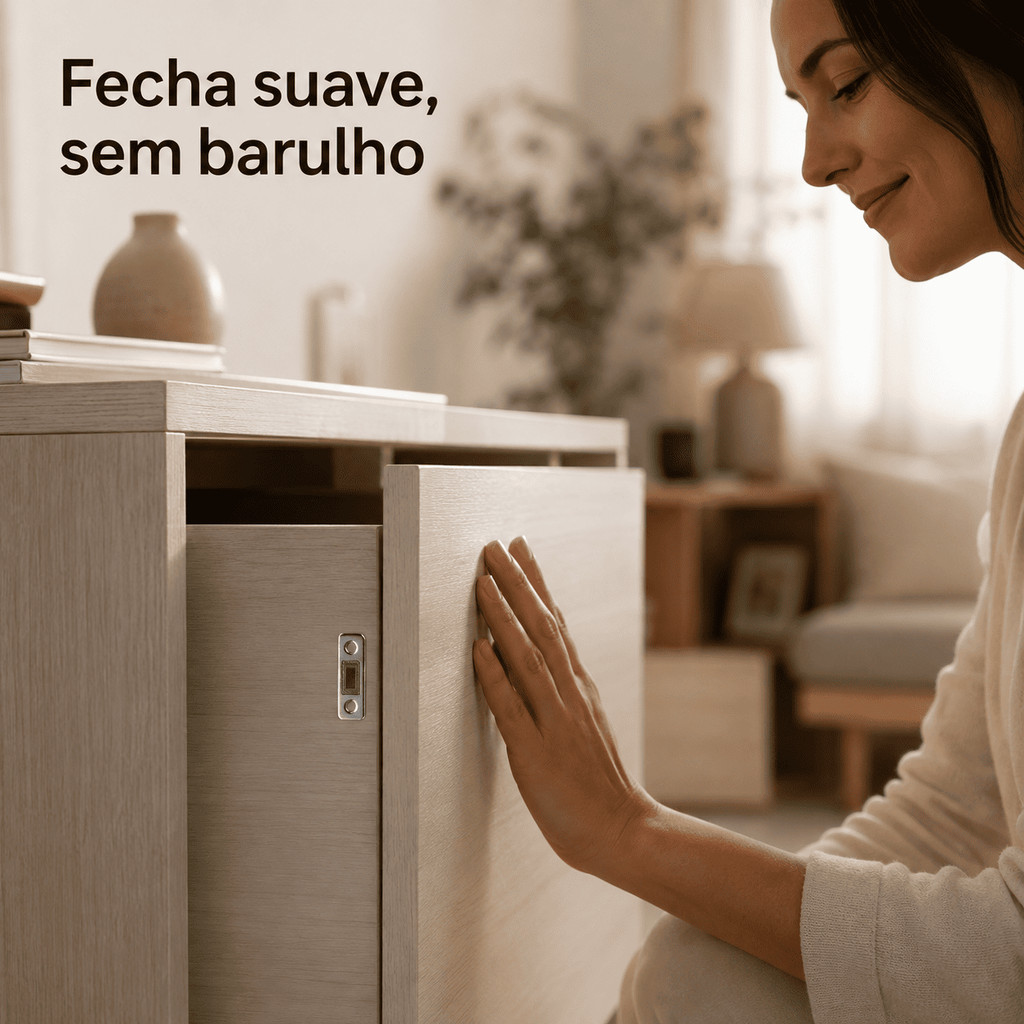 Fecho Magnético Porta Armário Kit 8 Pares Ultrafino Silencioso Gabinete Móveis Adesivo · foto 2