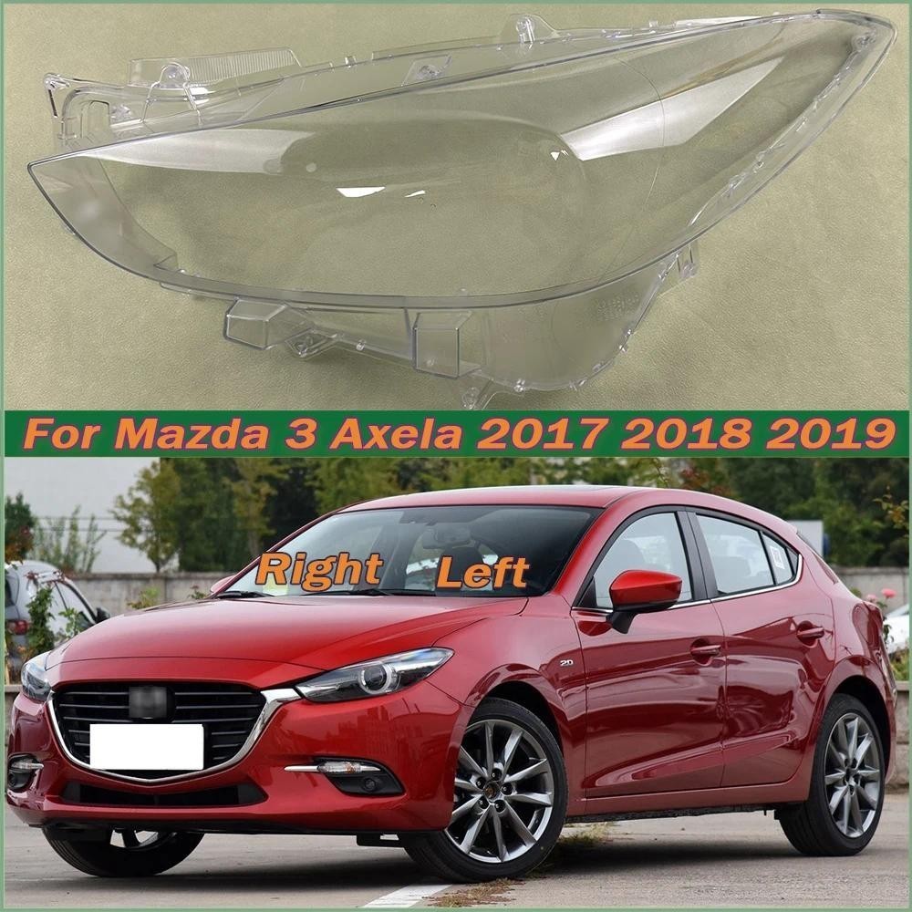 Para Mazda 3 Axela 2017 2018 2019 Tampa Do Farol Dianteiro Carro Auto Abajur Lampcover Head Lamp light Lens Shell Capsau