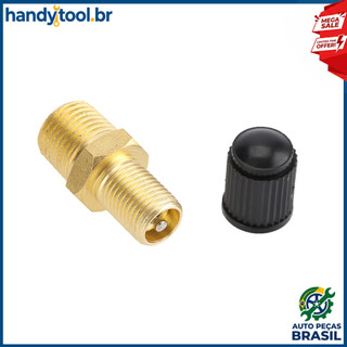 Vistreck 2 peças de válvula de enchimento de tanque de compressor de ar de latão 1/4 Polegada NPT MPT pneu com capô de